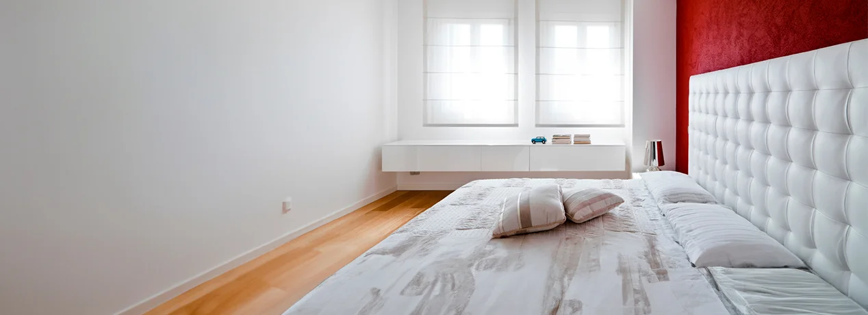 Dormitorio moderno color rojo